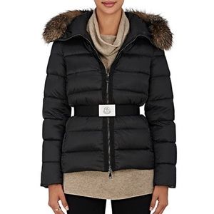 Moncler Tatie Fur Trimmed Down Coat 0